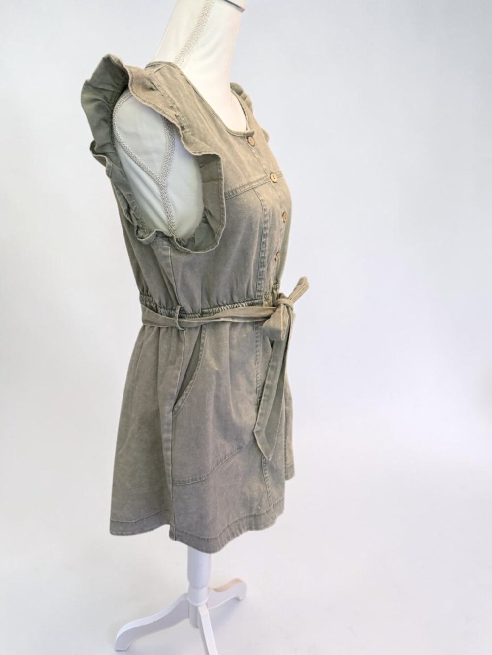 🌿 New In Utility Style Dress | Size Large | 100% Cotton - Picture 7 of 13
